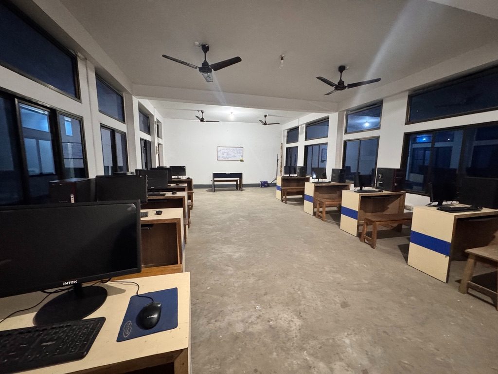 Students at computers