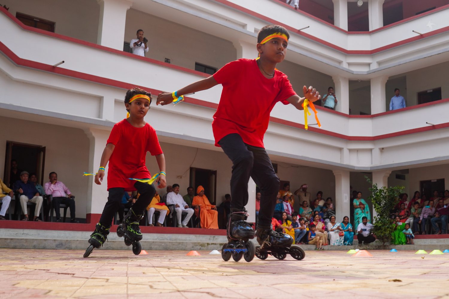 Students skating